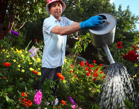 Landscaping worksite at the start of an ethical business statement